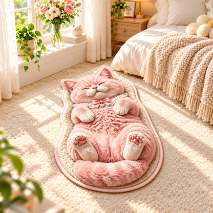 Chubby Tabby Cat Shaped Rug 🐱🤎
