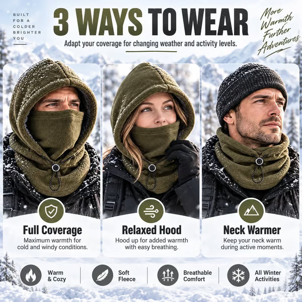 ⏳LAST DAY SALE - 50% OFF!! 3-in-1 Winter Fleece Balaclava 🧣❄️