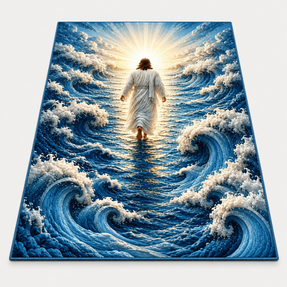 🎄 Christmas Holiday Optical Illusion Rug, Festive Winter Non-Slip Carpet for Living Room Decor ❄️