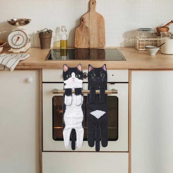 🎁 Early Christmas Sale 🎅 Funny Cat Hand Towels